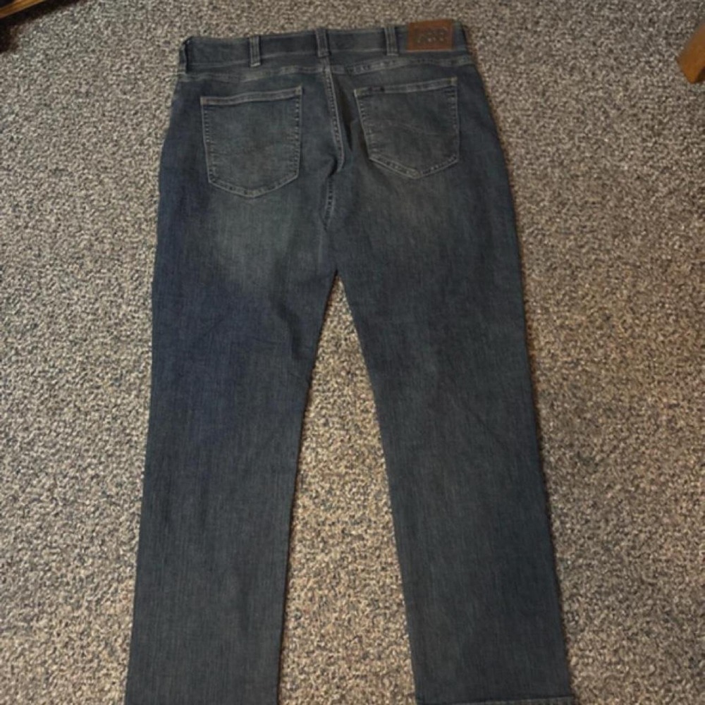 Lee Extreme Motion Mens Straight Fit Tapered Leg Jeans Dark Wash 34x30 NEW